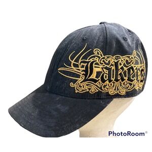 Lakers Adidas Hat LOS ANGELES Black gold Fitted cap L/XL Nba L.A. Basketball
